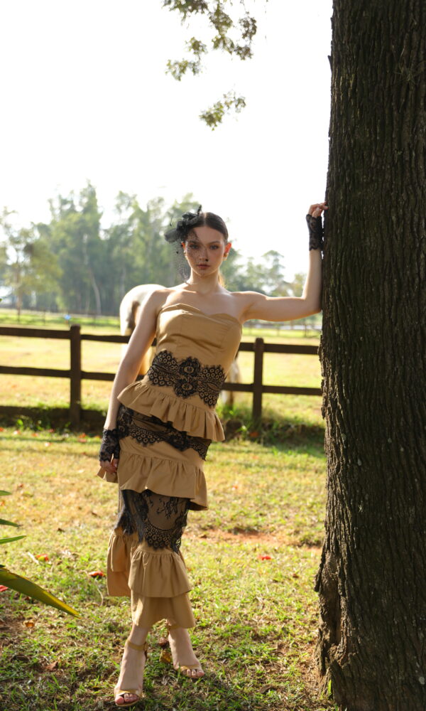 Vestido Baroque Areia